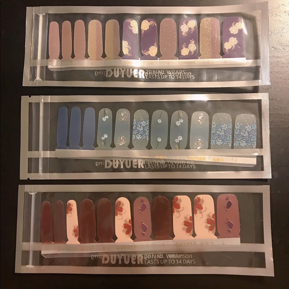 3 Set Of 22pcs Nail Strips